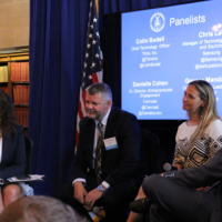 Julie Lenzer, Director of the Office of Innovation and Entrepreneurship, leads discussion with entrepreneurs at the Department of Commerce