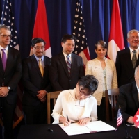 Secretary Penny Pritzker Signs a Joint Declaration with Switzerland on Workforce Development in July, 2015