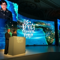 Commerce Secretary Penny Pritzker and Mayor Michael Bloomberg at the 2016 U.S.-Africa Business Forum