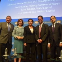 Secretary Pritzker (center) at the Hispanic Entrepreneurship Summit in June 2016