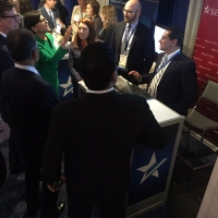 Secretary of Commerce Penny Pritzker Tours the USG Pavilion at the 2016 SelectUSA Summit