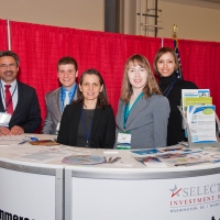 U.S. Census Bureau and Bureau of Economic Analysis staff offering data assistance at the U.S. Government Pavilion at the 2015 SelectUSA Investment Summit.