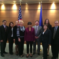 Secretary Pritzker and Commercial Service team in Kyiv, Ukraine