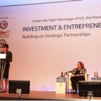 Secretary Pritzker announcing the launch of Regional Investments to Support Entrepreneurship (RISE) at the Investment and Entrepreneurship Conference in Tunis, Tunisia. 