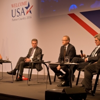 Secretary Pritzker speaking at the U.S.-German Business Summit